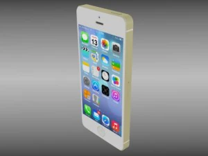 iphone 5s plateadogrisdorado Modelo 3D
