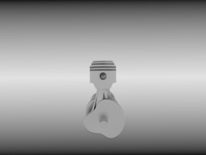 animated six cylinder engine Model 3D