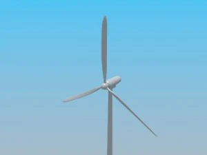 animated wind turbine 3D Model