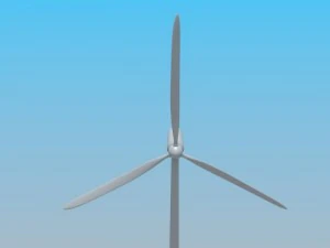animierte Windkraftanlage 3D Modell