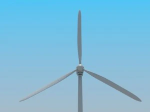 animierte Windkraftanlage 3D Modell