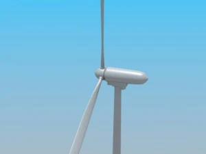 animierte Windkraftanlage 3D Modell