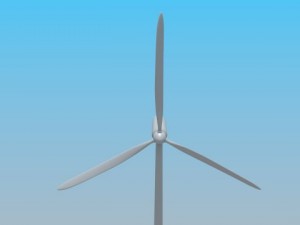 wind turbine 3D 模型