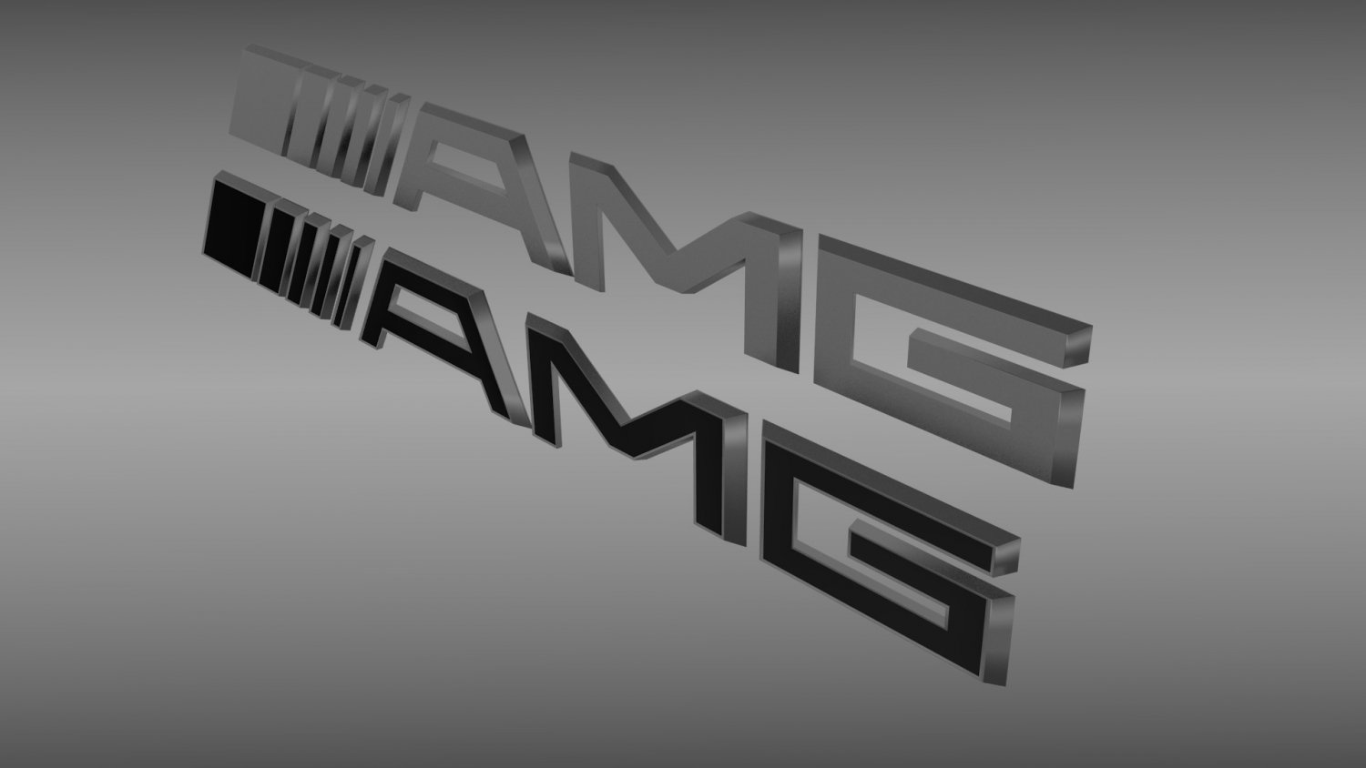 amg logo set 3D Model in Parts of auto 3DExport