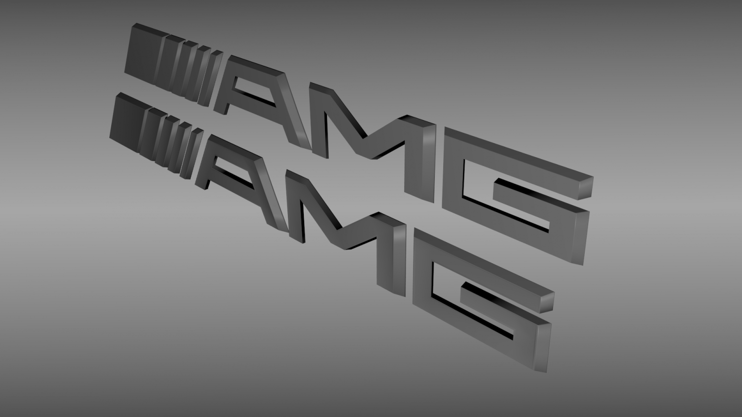 mercedes AMG logo, 3D CAD Model Library