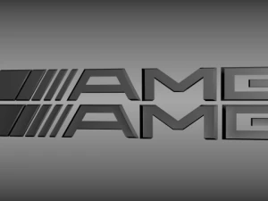 एएमजी लोगो सेट 3D मॉडल