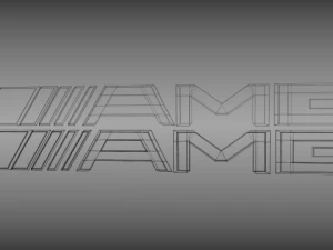 एएमजी लोगो सेट 3D मॉडल