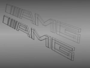 एएमजी लोगो सेट 3D मॉडल