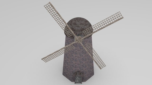 windmill 3D Модель .c4d .max .obj .3ds .fbx .stl .blend 