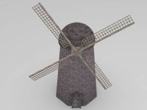animated windmill 3D Model