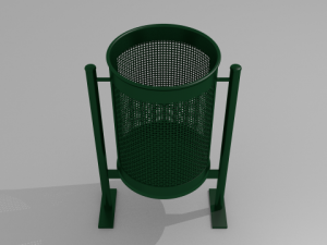 city trash can Modèle 3D