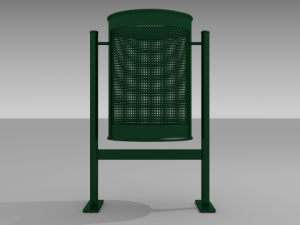 city trash can Modèle 3D