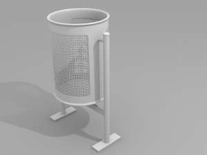 city trash can Modèle 3D