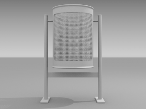 city trash can Modèle 3D