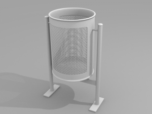 city trash can Modèle 3D