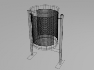 city trash can Modèle 3D