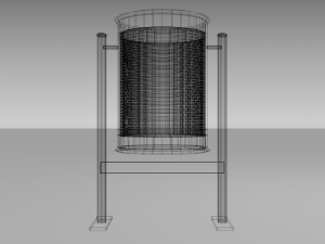 city trash can Modèle 3D