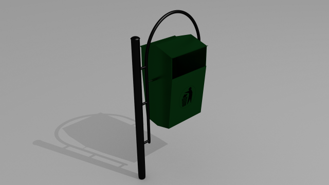 city trash can 3D Model .c4d .max .obj .3ds .fbx .stl .blend 