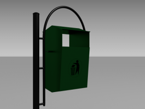 city trash can 3D Model