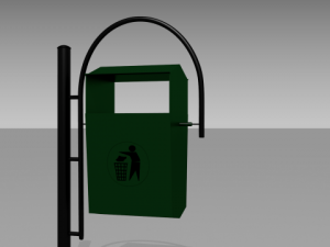 city trash can 3D Model