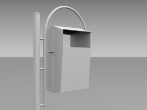 city trash can 3D Model
