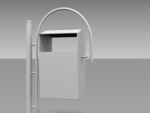 city trash can 3D Model