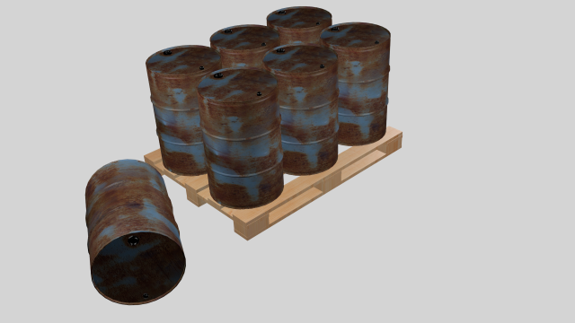 steel barrel Modello 3D .c4d .max .obj .3ds .fbx .stl .blend 