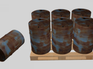 steel barrel Modello 3D