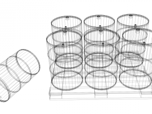 steel barrel Modello 3D