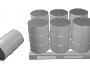 steel barrel Modello 3D