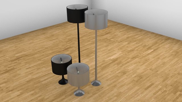 flos spun lamp pack 3D Model .c4d .max .obj .3ds .fbx .stl .blend 
