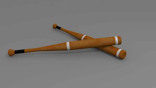 baseball bat 3D 模型 .c4d .max .obj .3ds .fbx .stl .blend