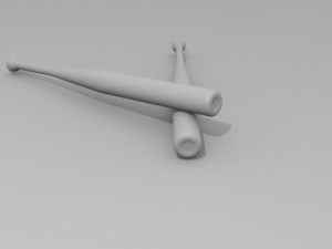 aluminium baseball bat 3D-Modell