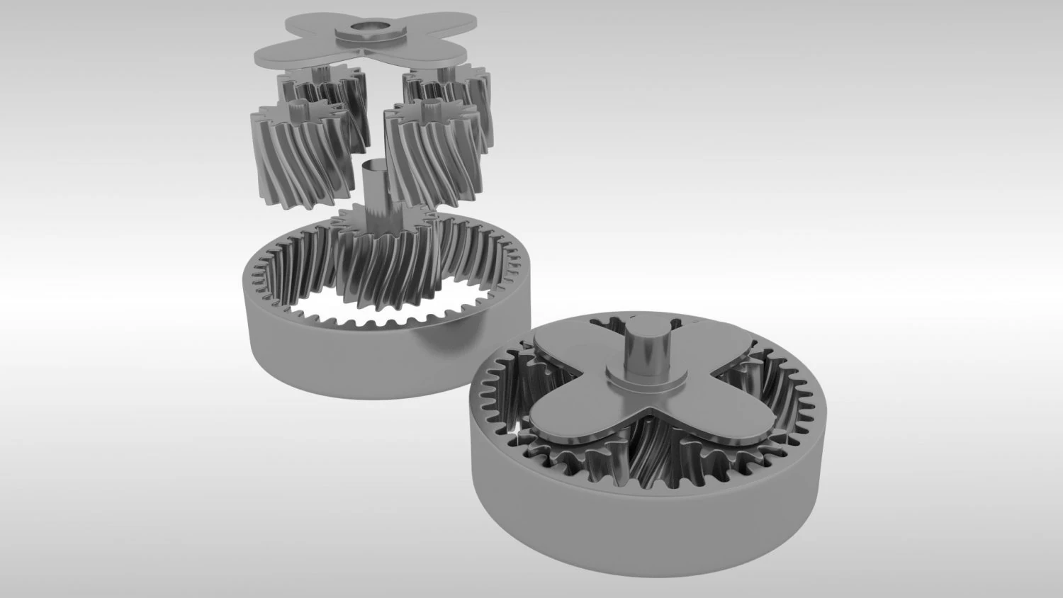 animated planetary gears 3D Model .c4d .max .obj .3ds .fbx .stl .blend 