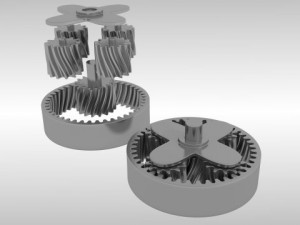 animated planetary gears 3D Model