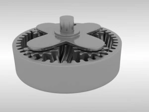 animated planetary gears 3D Model