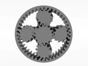 animated planetary gears 3D Model