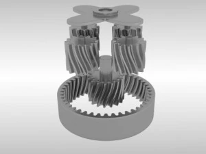 animated planetary gears 3D Model