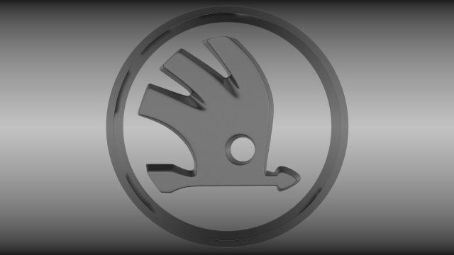 skoda logo Modelo 3D .c4d .max .obj .3ds .fbx .stl .blend 