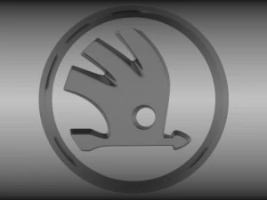 logotipo da Skoda Modelo 3D