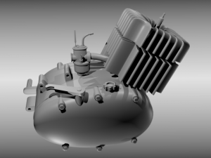 moped engine 3D Model