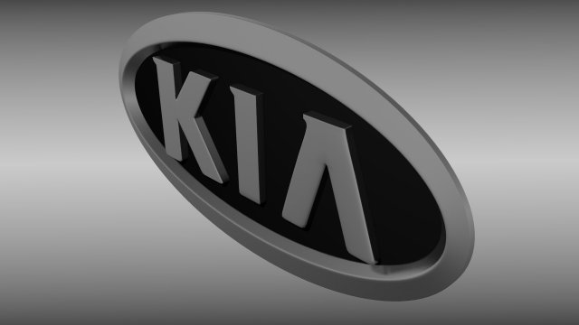 kia logo 3D Model .c4d .max .obj .3ds .fbx .stl .blend 