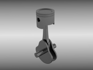 animated piston and crank assembly Modelo 3D