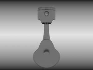 animated piston and crank assembly 3D Model