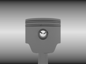 animated piston and crank assembly 3D Model