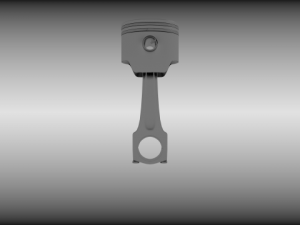 animated piston and crank assembly 3D Model