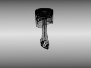 animated piston and crank assembly 3D Model