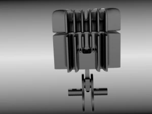 two stroke animated cylinder 3D Model