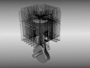 two stroke animated cylinder 3D Model