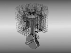 two stroke animated cylinder 3D Model